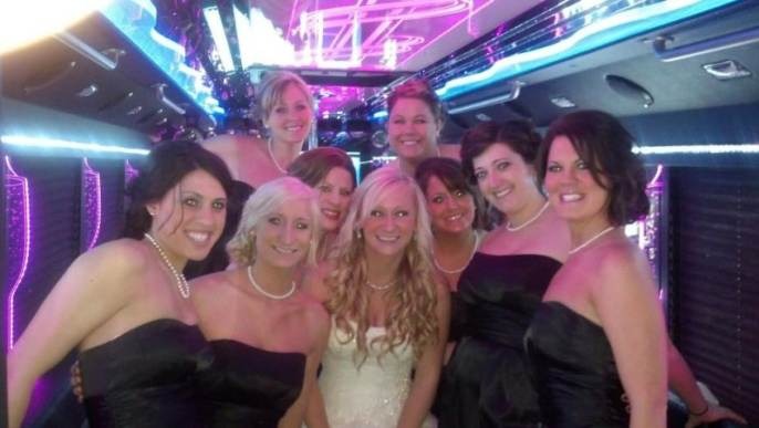 Happy customers enjoying luxury limousine service from cargoworld.pro in a memorable experience.